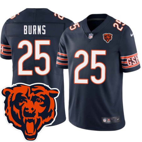 Bears #25 Artie Burns Tackle Twill Jersey -Navy with 2023 Bear Head Logo Patch