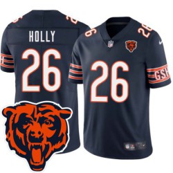 Bears #26 Daven Holly Tackle Twill Jersey -Navy with 2023 Bear Head Logo Patch