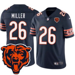 Bears #26 Dub Miller Tackle Twill Jersey -Navy with 2023 Bear Head Logo Patch