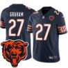 Bears #27 Thomas Graham Tackle Twill Jersey -Navy with 2023 Bear Head Logo Patch