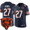 Bears #27 Eddie Kawal Tackle Twill Jersey -Navy with 2023 Bear Head Logo Patch