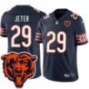 Bears #29 Bob Jeter Tackle Twill Jersey -Navy with 2023 Bear Head Logo Patch