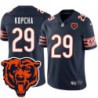 Bears #29 Joe Kopcha Tackle Twill Jersey -Navy with 2023 Bear Head Logo Patch