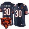 Bears #30 Jack Cameron Tackle Twill Jersey -Navy with 2023 Bear Head Logo Patch