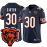 Bears #30 Tony Carter Tackle Twill Jersey -Navy with 2023 Bear Head Logo Patch