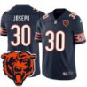 Bears #30 Michael Joseph Tackle Twill Jersey -Navy with 2023 Bear Head Logo Patch