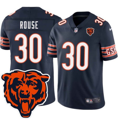 Bears #30 James Rouse Tackle Twill Jersey -Navy with 2023 Bear Head Logo Patch