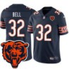 Bears #32 Ricky Bell Tackle Twill Jersey -Navy with 2023 Bear Head Logo Patch