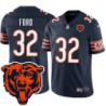 Bears #32 Charlie Ford Tackle Twill Jersey -Navy with 2023 Bear Head Logo Patch