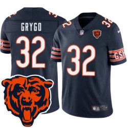 Bears #32 Al Grygo Tackle Twill Jersey -Navy with 2023 Bear Head Logo Patch