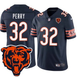 Bears #32 Senorise Perry Tackle Twill Jersey -Navy with 2023 Bear Head Logo Patch