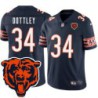 Bears #34 John Dottley Tackle Twill Jersey -Navy with 2023 Bear Head Logo Patch