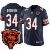 Bears #34 Norm Hodgins Tackle Twill Jersey -Navy with 2023 Bear Head Logo Patch