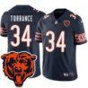 Bears #34 Jack Torrance Tackle Twill Jersey -Navy with 2023 Bear Head Logo Patch