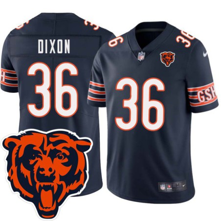 Bears #36 Ahmad Dixon Tackle Twill Jersey -Navy with 2023 Bear Head Logo Patch