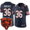 Bears #36 Tom Donchez Tackle Twill Jersey -Navy with 2023 Bear Head Logo Patch