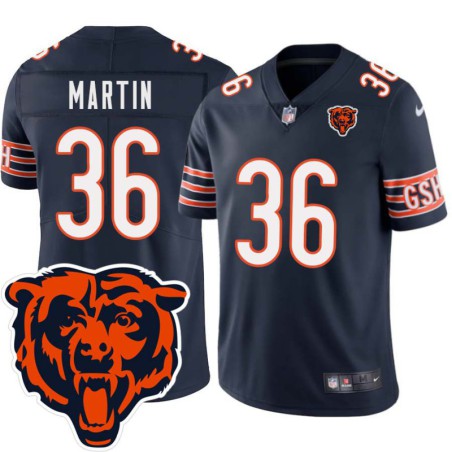 Bears #36 Sherrod Martin Tackle Twill Jersey -Navy with 2023 Bear Head Logo Patch