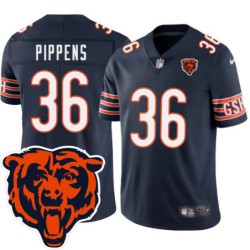 Bears #36 Jerrell Pippens Tackle Twill Jersey -Navy with 2023 Bear Head Logo Patch