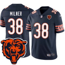 Bears #38 Bill Milner Tackle Twill Jersey -Navy with 2023 Bear Head Logo Patch