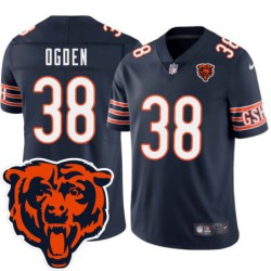 Bears #38 Ray Ogden Tackle Twill Jersey -Navy with 2023 Bear Head Logo Patch
