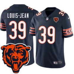 Bears #39 Al Louis-Jean Tackle Twill Jersey -Navy with 2023 Bear Head Logo Patch