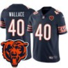 Bears #40 Stan Wallace Tackle Twill Jersey -Navy with 2023 Bear Head Logo Patch