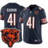 Bears #41 Alf Bauman Tackle Twill Jersey -Navy with 2023 Bear Head Logo Patch