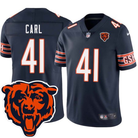 Bears #41 Harland Carl Tackle Twill Jersey -Navy with 2023 Bear Head Logo Patch