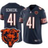 Bears #41 John Schiechl Tackle Twill Jersey -Navy with 2023 Bear Head Logo Patch