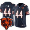 Bears #44 Jeremy Cain Tackle Twill Jersey -Navy with 2023 Bear Head Logo Patch