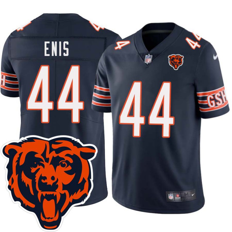 Bears #44 Curtis Enis Tackle Twill Jersey -Navy with 2023 Bear Head Logo Patch