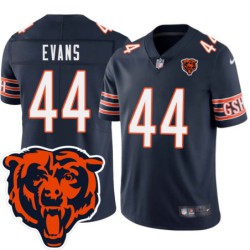 Bears #44 Earl Evans Tackle Twill Jersey -Navy with 2023 Bear Head Logo Patch