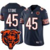 Bears #45 Billy Stone Tackle Twill Jersey -Navy with 2023 Bear Head Logo Patch