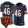 Bears #46 John Ivlow Tackle Twill Jersey -Navy with 2023 Bear Head Logo Patch