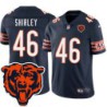 Bears #46 Josh Shirley Tackle Twill Jersey -Navy with 2023 Bear Head Logo Patch