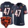 Bears #47 Chase Allen Tackle Twill Jersey -Navy with 2023 Bear Head Logo Patch