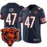 Bears #47 Elijah Lee Tackle Twill Jersey -Navy with 2023 Bear Head Logo Patch