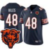 Bears #48 Van Hiles Tackle Twill Jersey -Navy with 2023 Bear Head Logo Patch