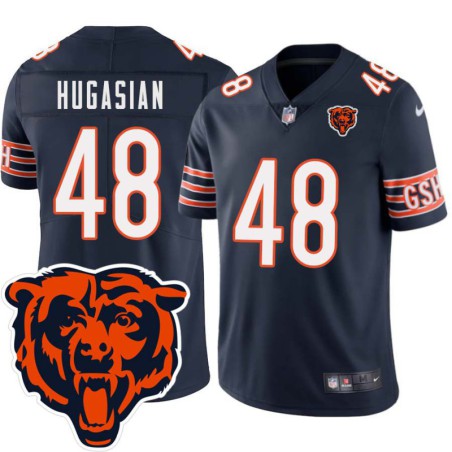 Bears #48 Harry Hugasian Tackle Twill Jersey -Navy with 2023 Bear Head Logo Patch