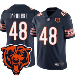 Bears #48 Charlie O'Rourke Tackle Twill Jersey -Navy with 2023 Bear Head Logo Patch