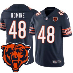 Bears #48 Al Romine Tackle Twill Jersey -Navy with 2023 Bear Head Logo Patch