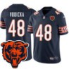 Bears #48 Joe Vodicka Tackle Twill Jersey -Navy with 2023 Bear Head Logo Patch