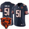 Bears #51 Rudy Smeja Tackle Twill Jersey -Navy with 2023 Bear Head Logo Patch