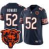 Bears #52 Bobbie Howard Tackle Twill Jersey -Navy with 2023 Bear Head Logo Patch