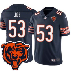 Bears #53 Leon Joe Tackle Twill Jersey -Navy with 2023 Bear Head Logo Patch