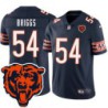 Bears #54 Greg Briggs Tackle Twill Jersey -Navy with 2023 Bear Head Logo Patch