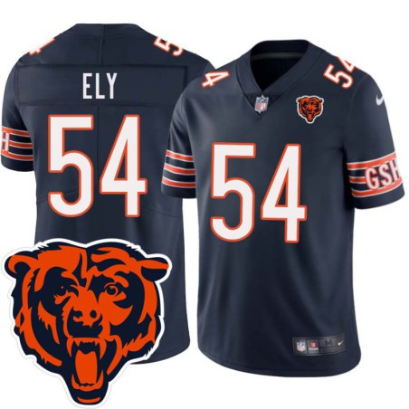 Bears #54 Larry Ely Tackle Twill Jersey -Navy with 2023 Bear Head Logo Patch