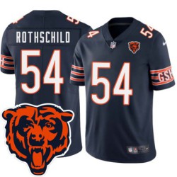 Bears #54 Doug Rothschild Tackle Twill Jersey -Navy with 2023 Bear Head Logo Patch