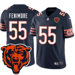 Bears #55 Bob Fenimore Tackle Twill Jersey -Navy with 2023 Bear Head Logo Patch