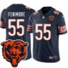 Bears #55 Bob Fenimore Tackle Twill Jersey -Navy with 2023 Bear Head Logo Patch